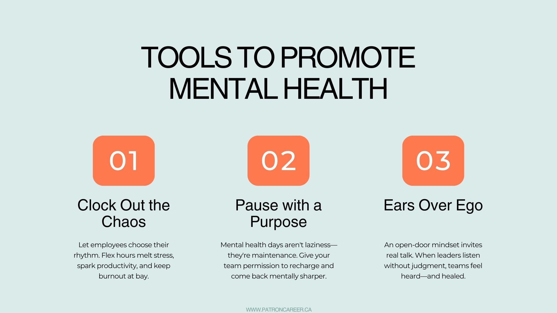 Five Practical Tools to Promote Mental Health at Work