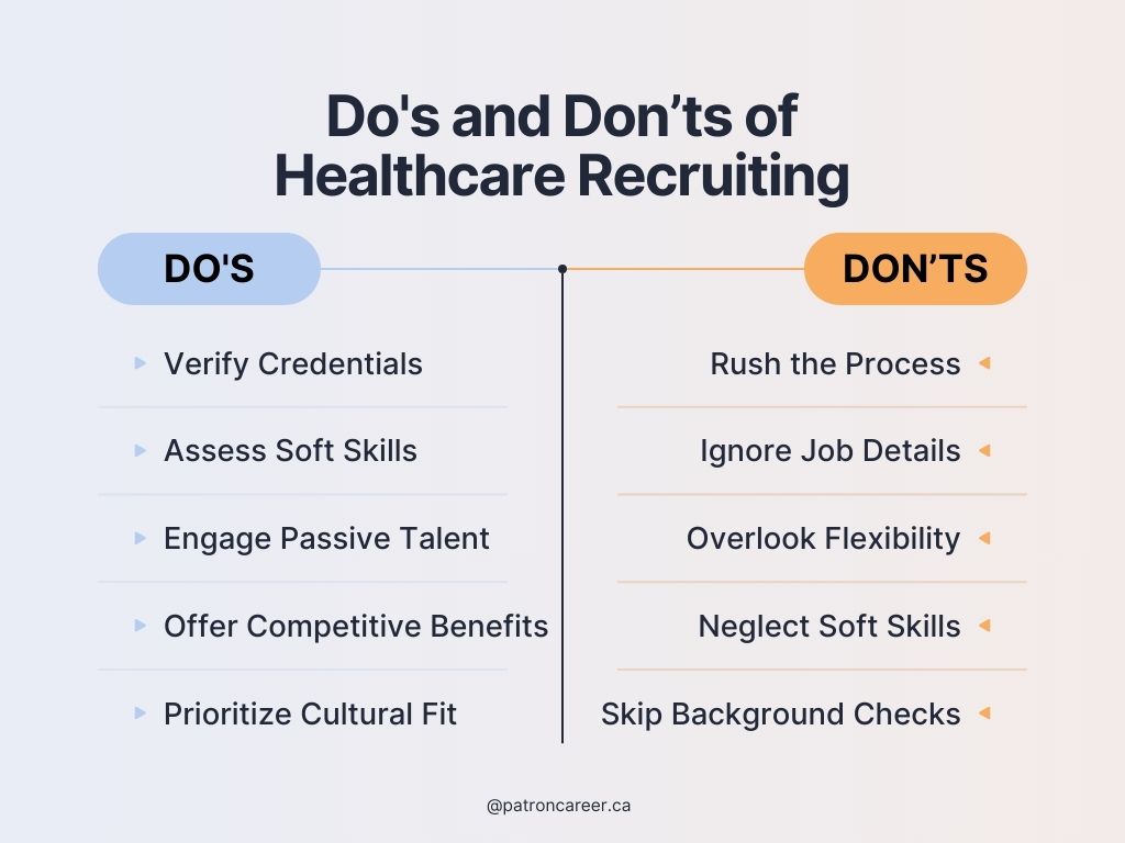 do's and don’ts of healthcare recruiting