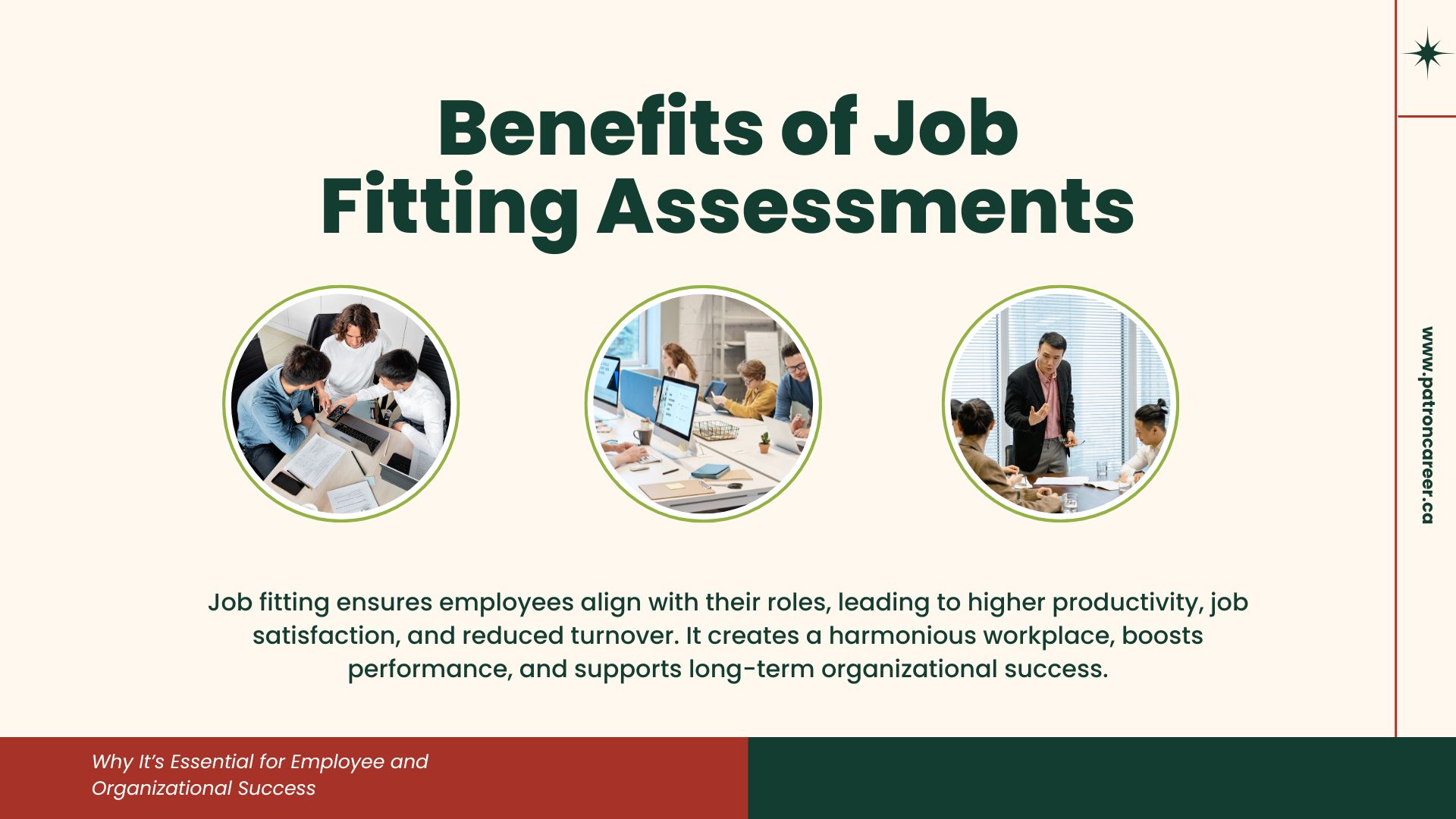 benefits of job fitting Assessments in canada