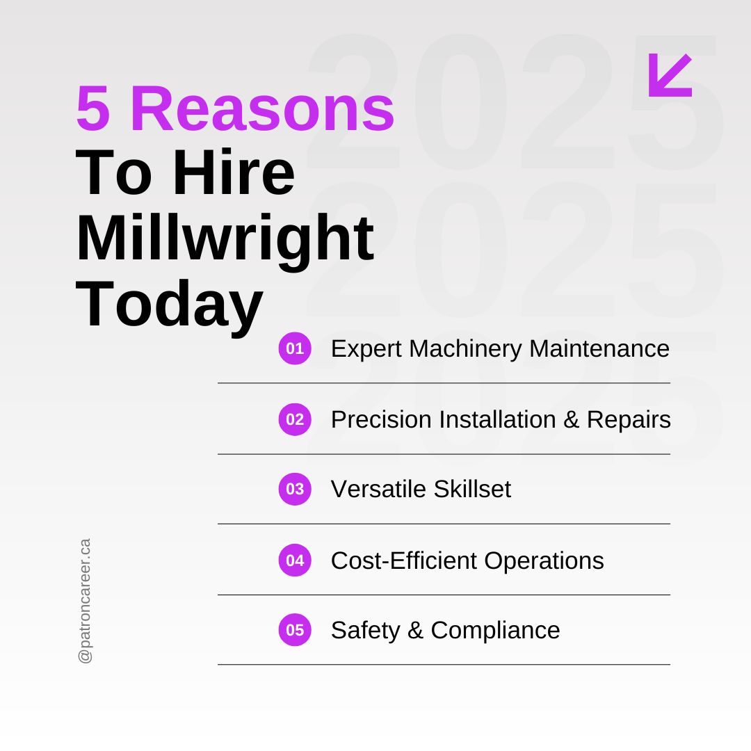 5 reasons to hire millwright today