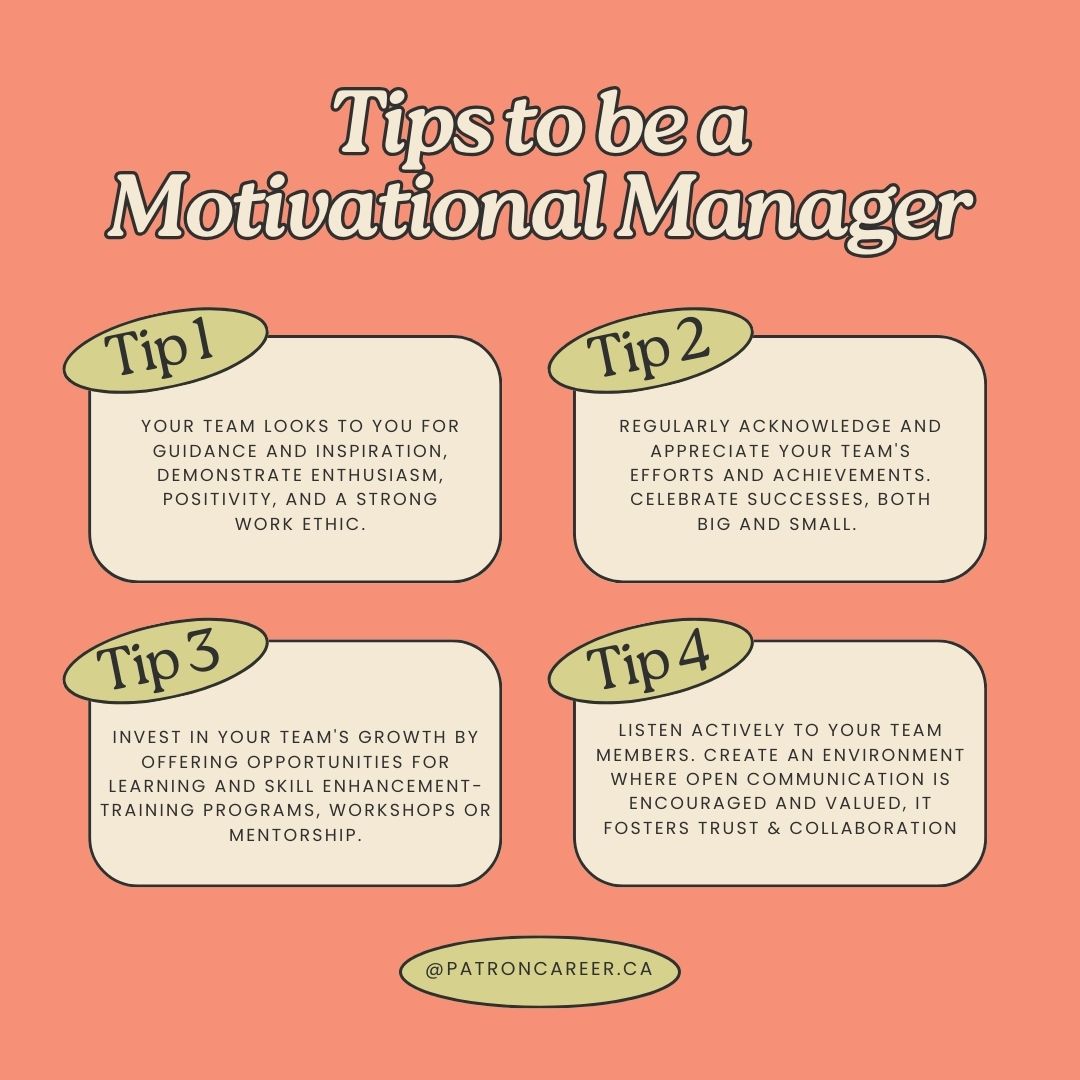 tips to be a motivational Manager