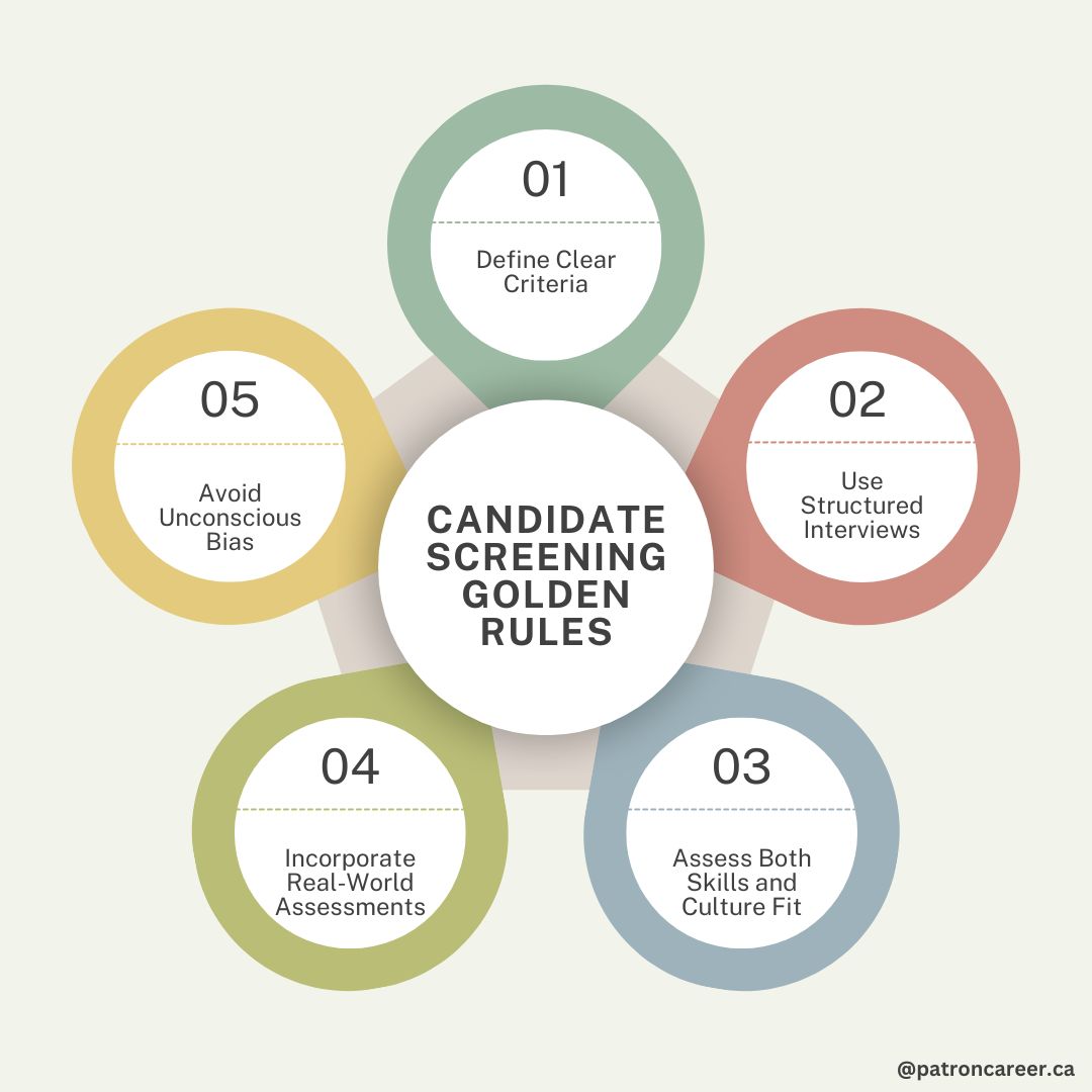 candidate screening golden rules