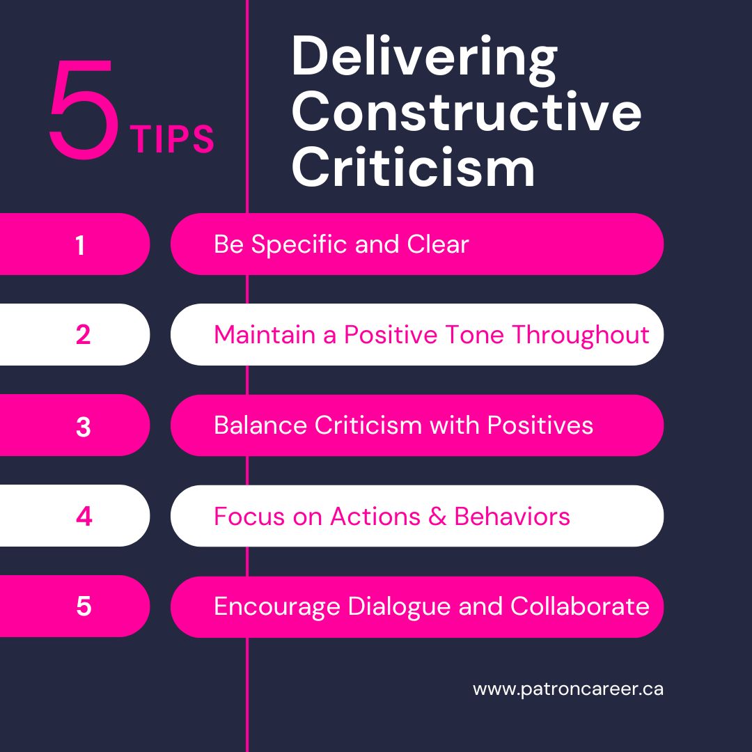 5 tips delivering constructive criticism in canada