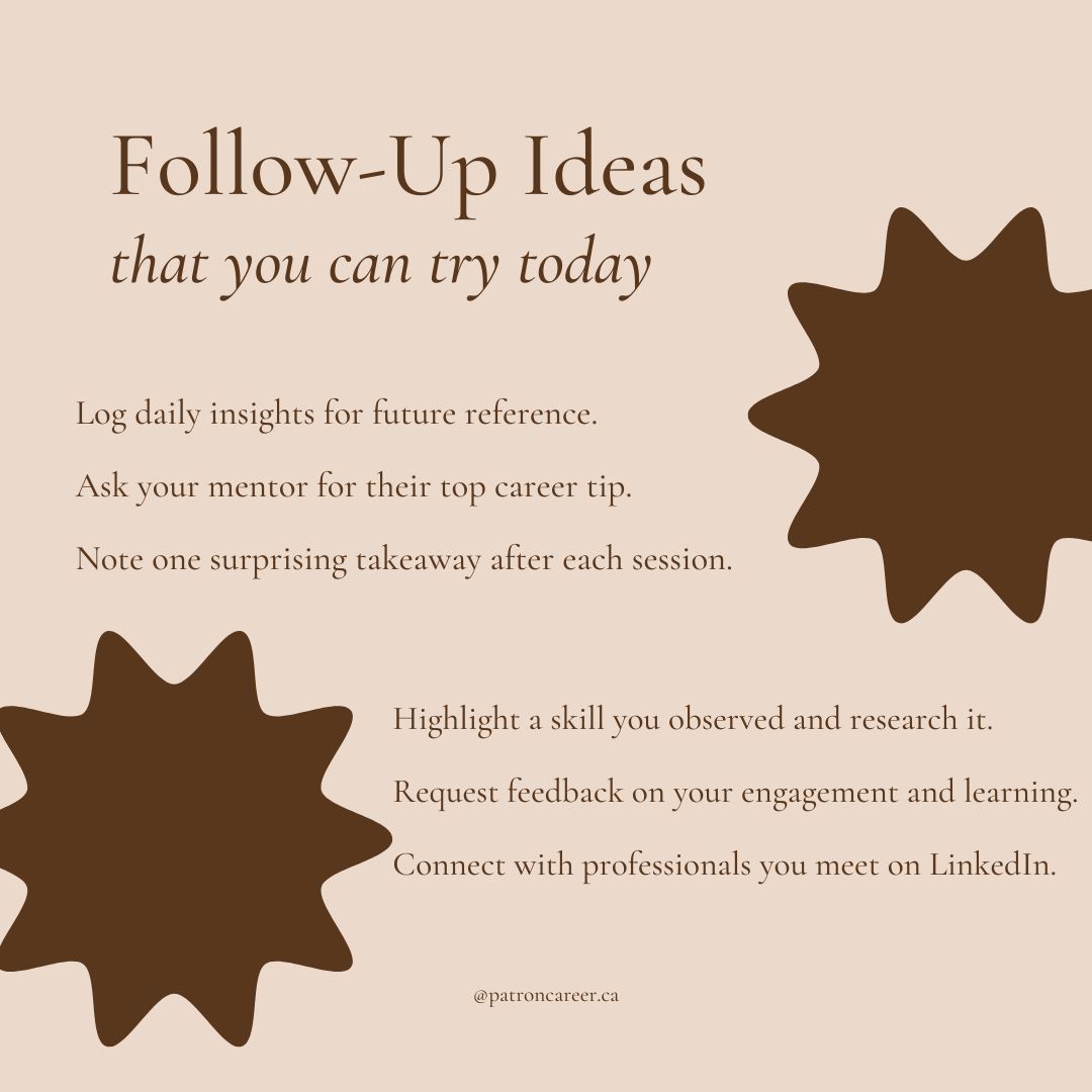 follow up ideas that you can try today