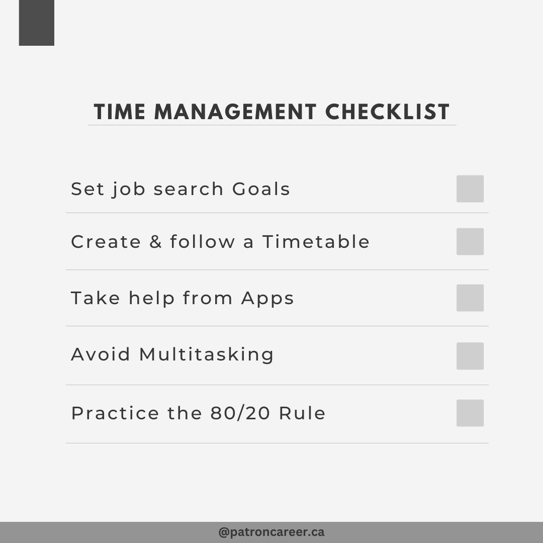 time management checklist in canada
