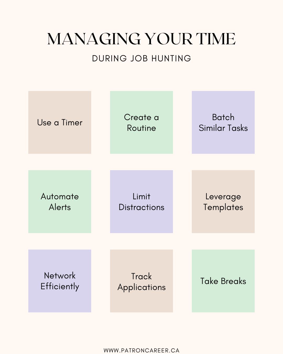 manage your time during job hunting in canada
