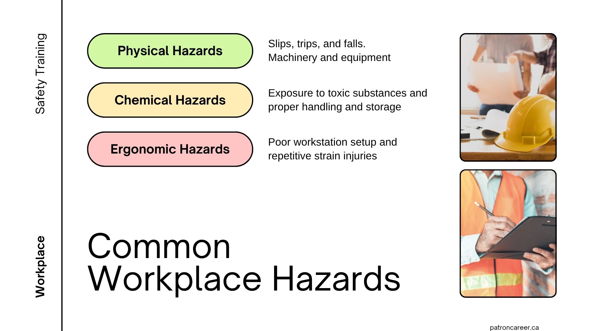 common workplace hazards in Canada